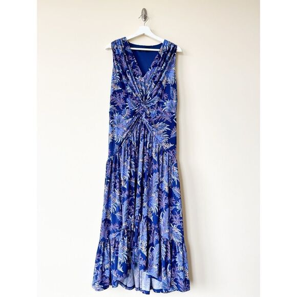 Lauren Ralph Lauren Floral Twist-Front Jersey Sleeveless Dress - Picture 5 of 8